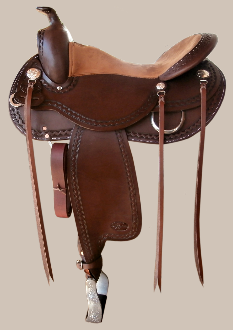 Westernsattel Kurz, mit strings