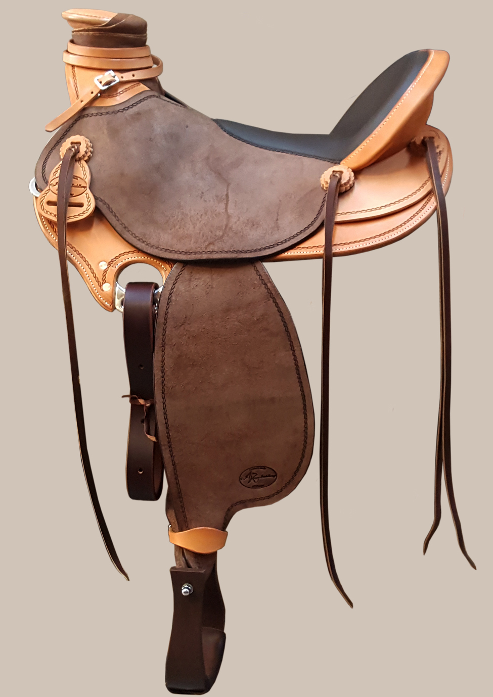 westernsattel buckaroo zweifarbig